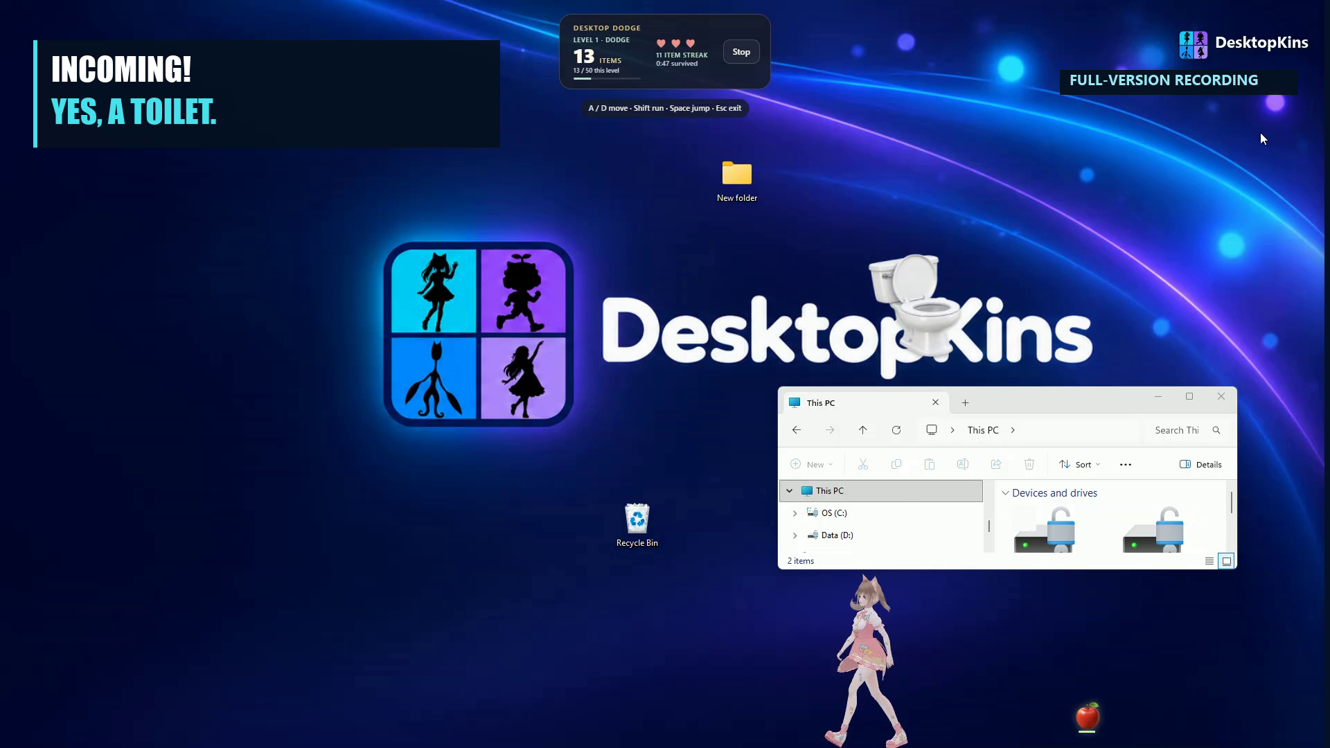 Watch the DesktopKins gameplay showcase